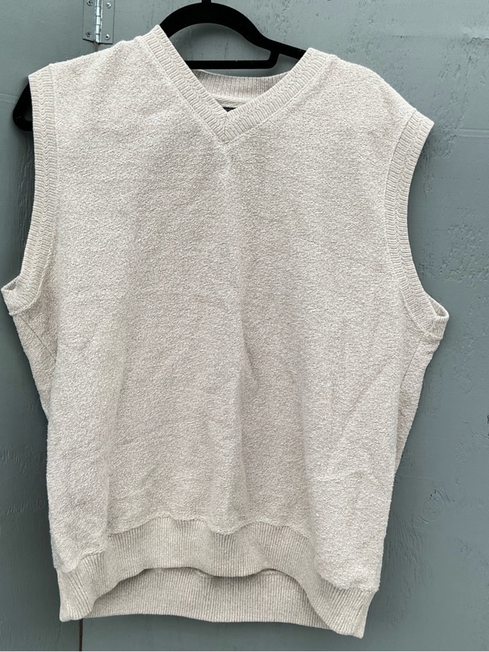 Abercrombie & Fitch Cream Knit V-Neck Sweater Vest